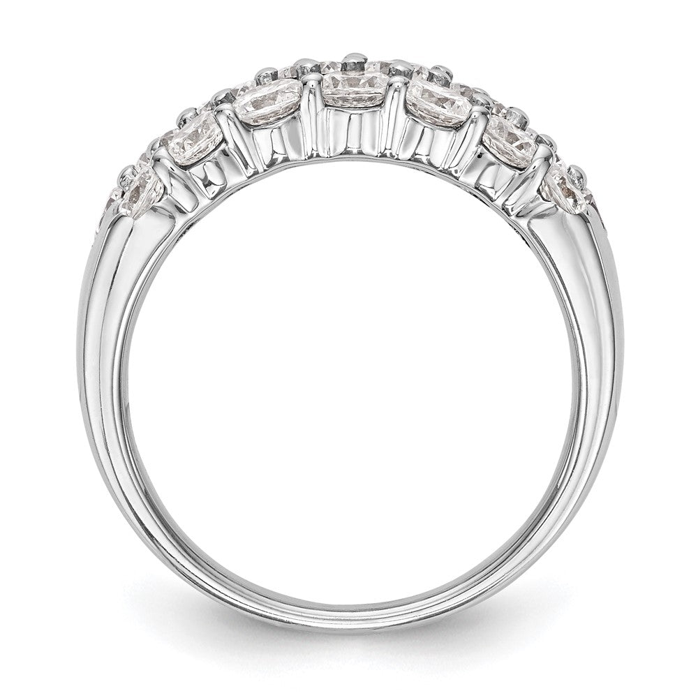 14K Weißgold Ehering mit natürlichen Diamanten