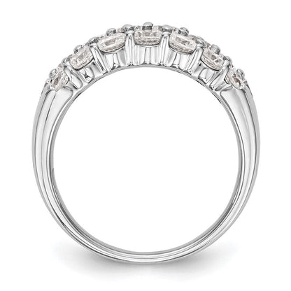 14K Weißgold Ehering mit natürlichen Diamanten