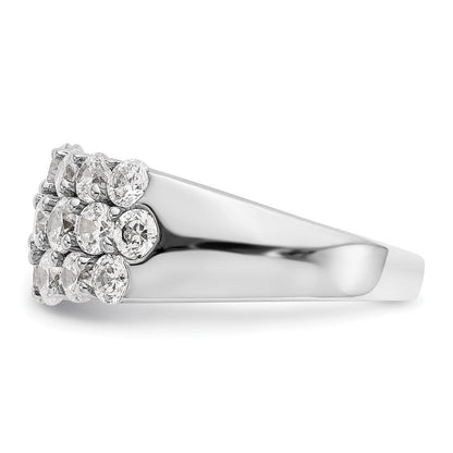 14K Weißgold Ehering mit natürlichen Diamanten
