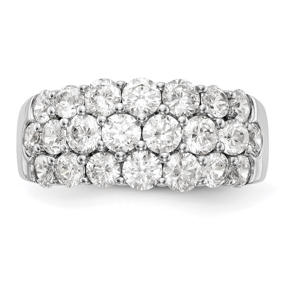 14K Weißgold Ehering mit natürlichen Diamanten