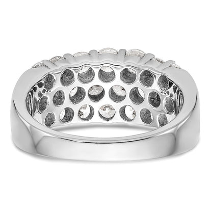 14K Weißgold Ehering mit natürlichen Diamanten