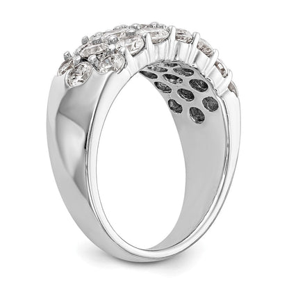 14K Weißgold 2.5 Karat Komplett Diamant Ring