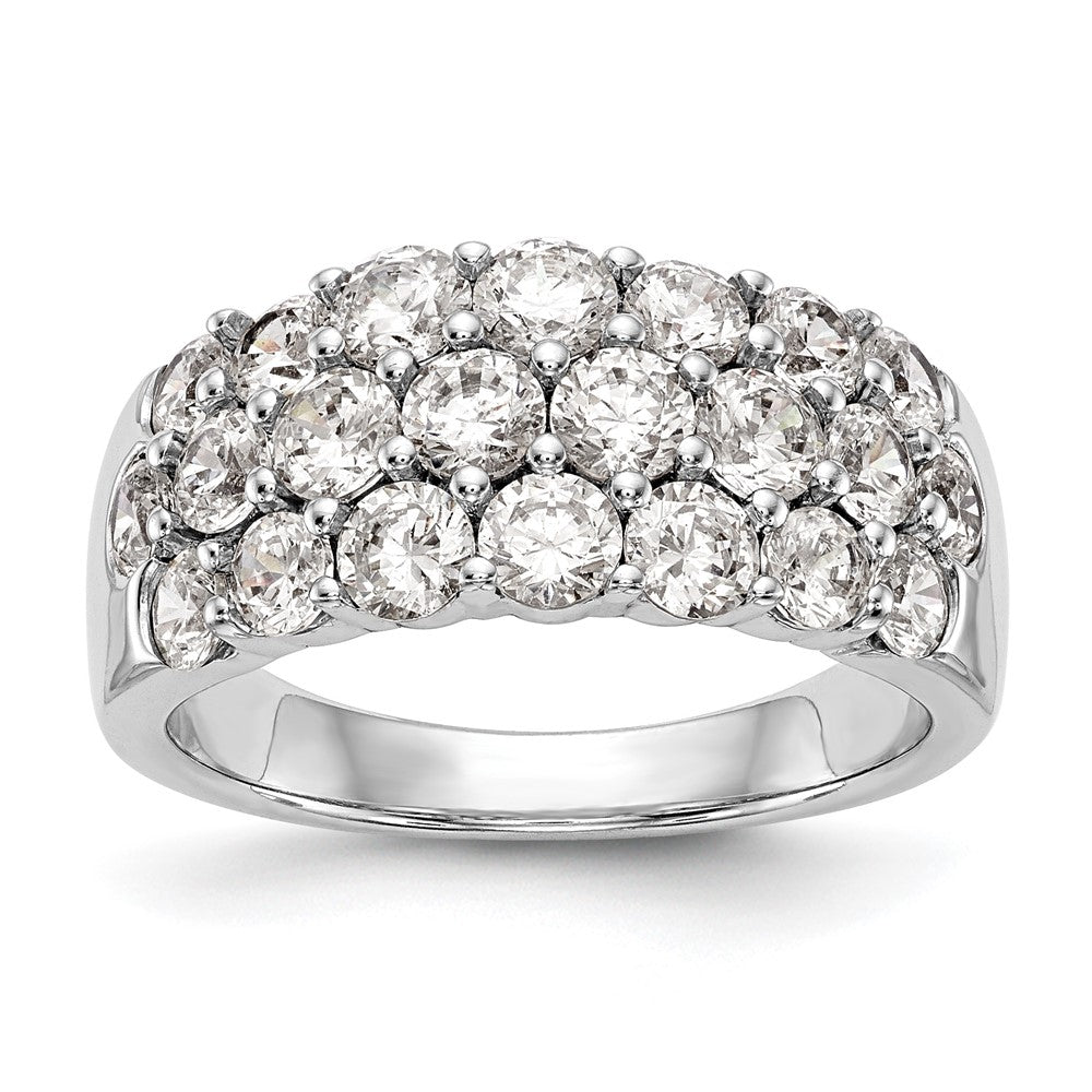 14K Weißgold 2.5 Karat Komplett Diamant Ring