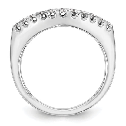 14K Weißgold Ehering mit natürlichen Diamanten