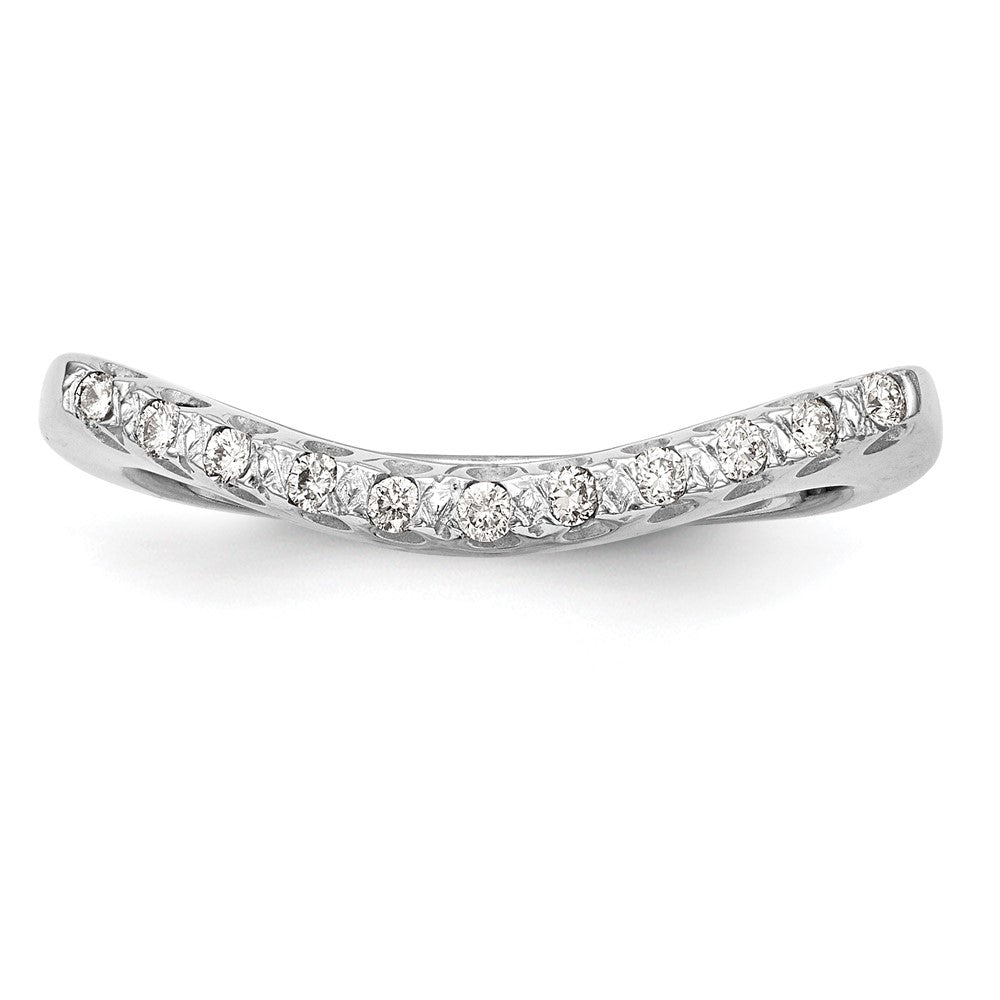 14K Weißgold Ehering mit natürlichen Diamanten