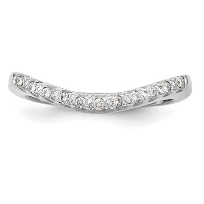 14K Weißgold Ehering mit natürlichen Diamanten