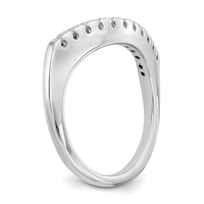 14K Weißgold Ehering mit natürlichen Diamanten