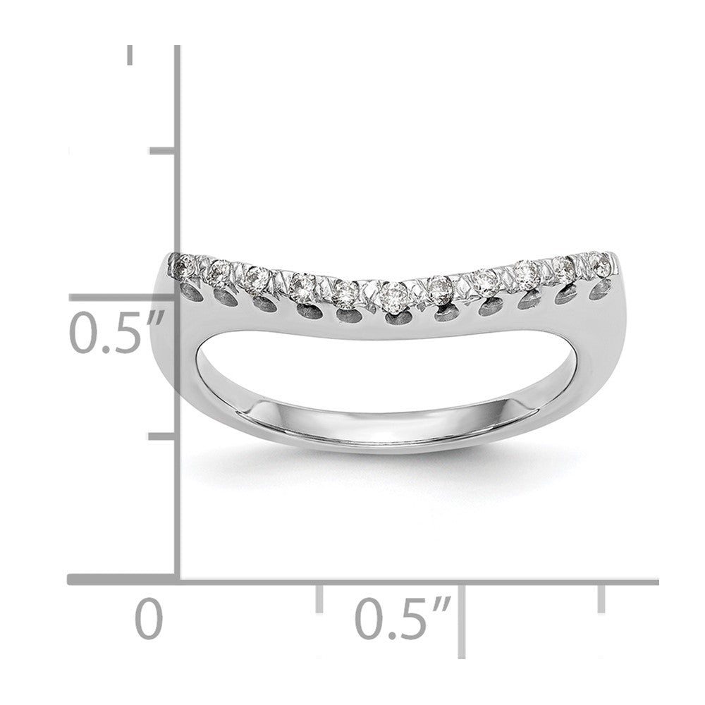 14K Weißgold Ehering mit natürlichen Diamanten
