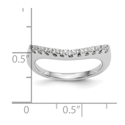 14K Weißgold Ehering mit natürlichen Diamanten