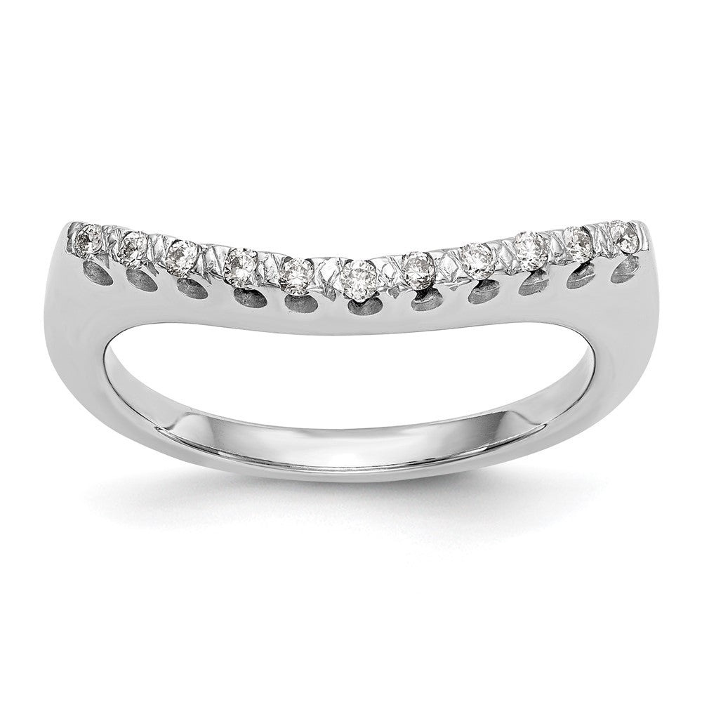 14K Weißgold Ehering mit natürlichen Diamanten