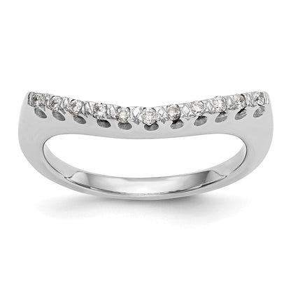 14K Weißgold Ehering mit natürlichen Diamanten