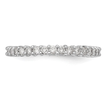 14K Weißgold Ehering mit natürlichen Diamanten