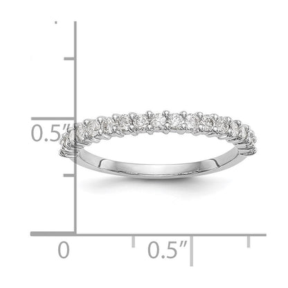 14K Weißgold Ehering mit natürlichen Diamanten
