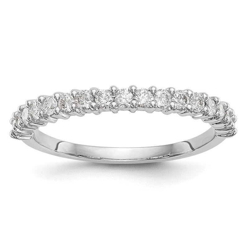 14K Weißgold Ehering mit natürlichen Diamanten, 0,425 ct. Gesamtgewicht