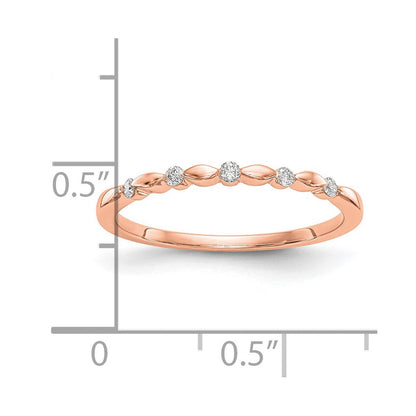 14K Roségold Ring mit echten Diamanten