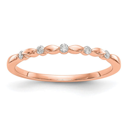 14K Roségold Ring mit echten Diamanten