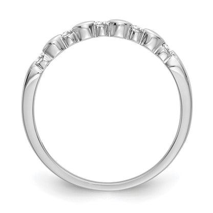 14K Weißgold Ehering mit natürlichen Diamanten