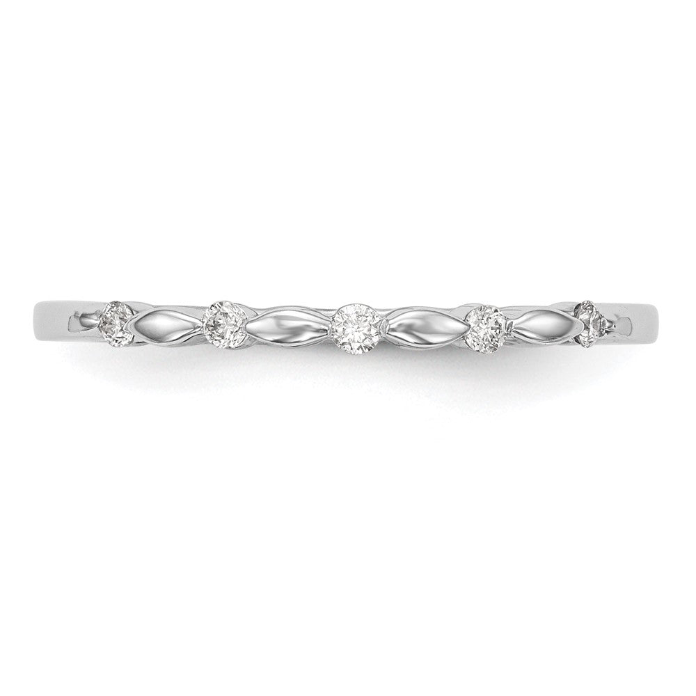 14K Weißgold Ehering mit natürlichen Diamanten