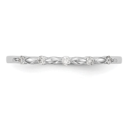 14K Weißgold Ehering mit natürlichen Diamanten