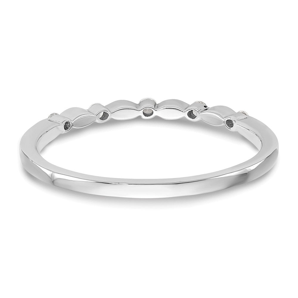 14K Weißgold Ehering mit natürlichen Diamanten