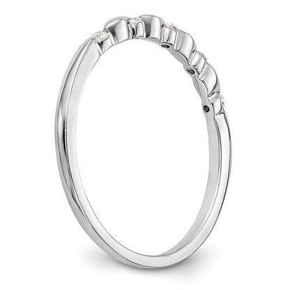 14K Weißgold Ehering mit natürlichen Diamanten