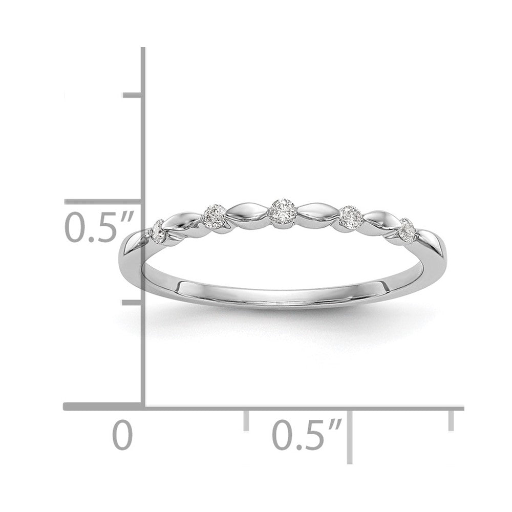 14K Weißgold Ehering mit natürlichen Diamanten