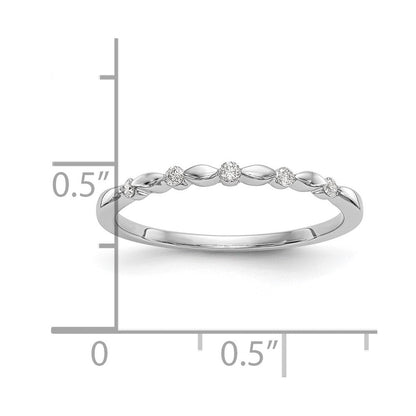 14K Weißgold Ehering mit natürlichen Diamanten