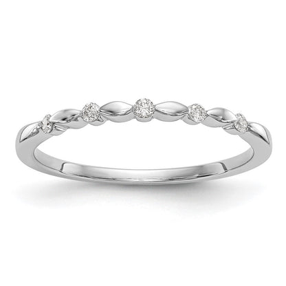 14K Weißgold Ehering mit natürlichen Diamanten