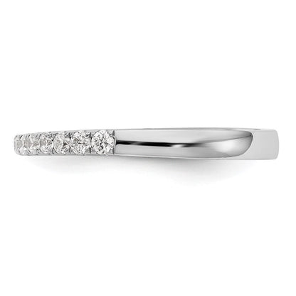 14K Weißgold Ehering mit natürlichen Diamanten