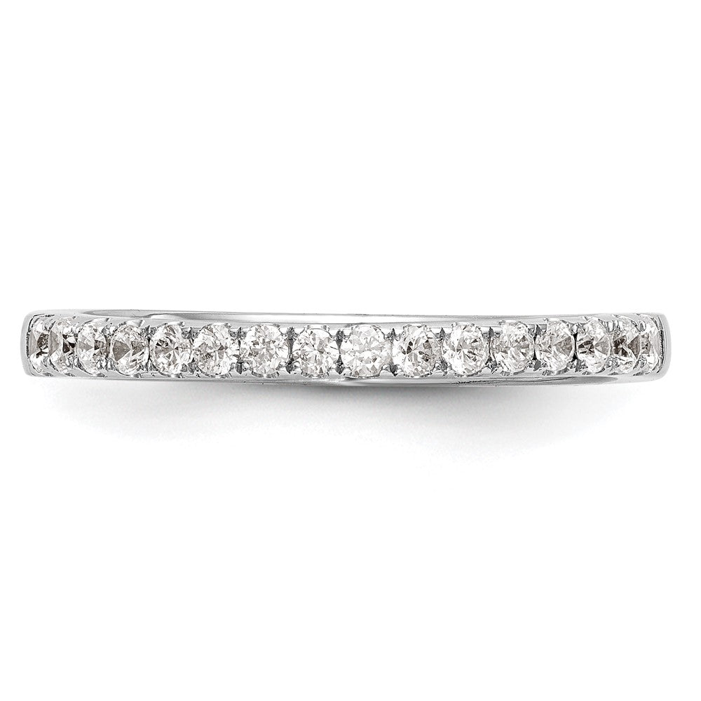 14K Weißgold Ehering mit natürlichen Diamanten
