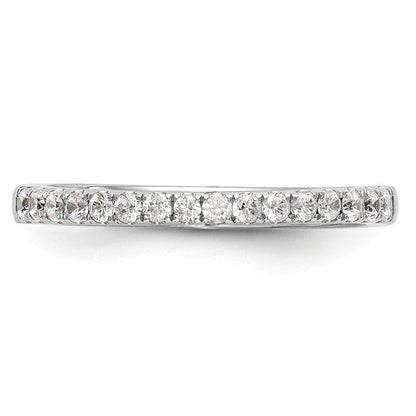 14K Weißgold Ehering mit natürlichen Diamanten