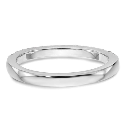 14K Weißgold Ehering mit natürlichen Diamanten