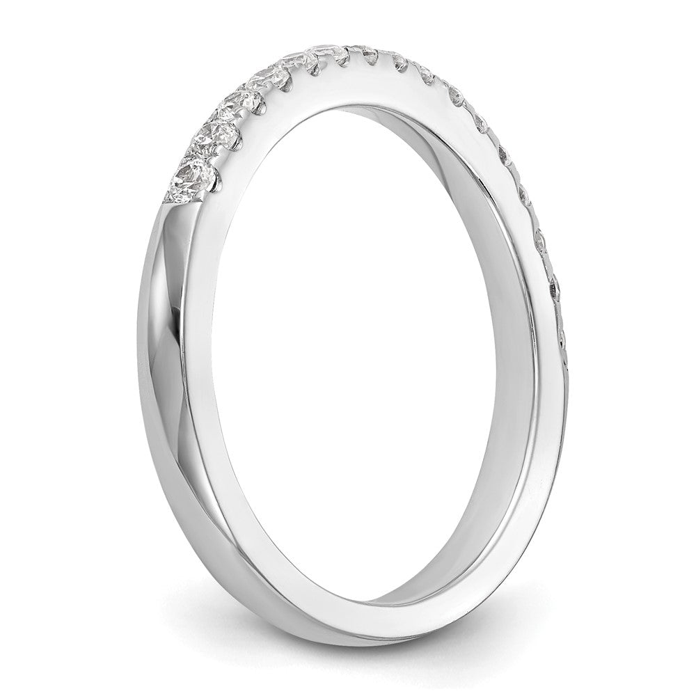 14K Weißgold Ehering mit natürlichen Diamanten