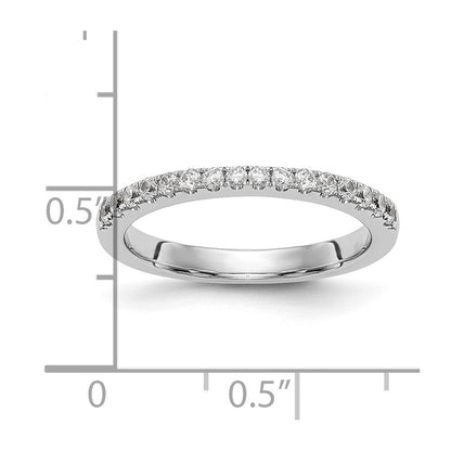 14K Weißgold Ehering mit natürlichen Diamanten