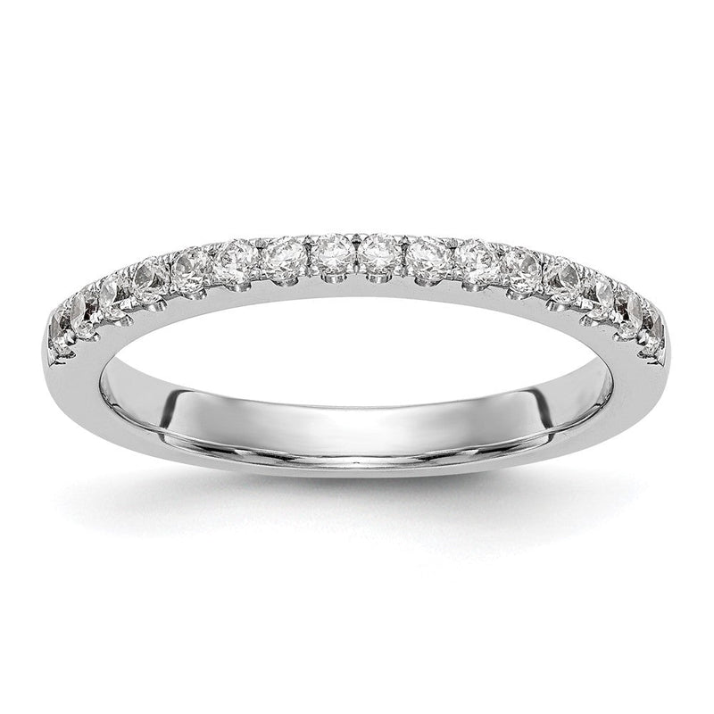 14K Weißgold Ehering mit natürlichen Diamanten