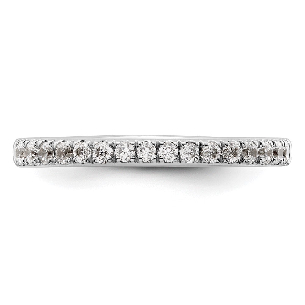 14K Weißgold Ehering mit natürlichen Diamanten