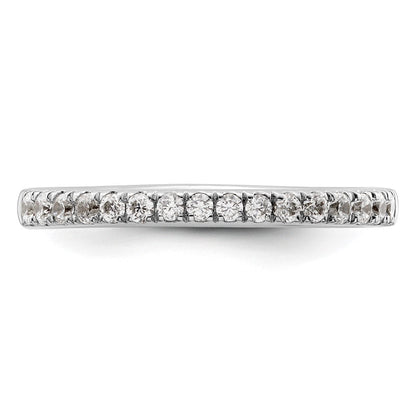 14K Weißgold Ehering mit natürlichen Diamanten