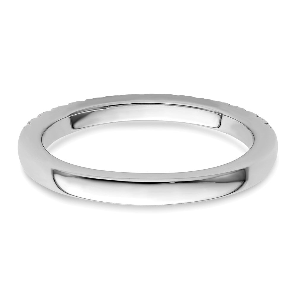 14K Weißgold Ehering mit natürlichen Diamanten