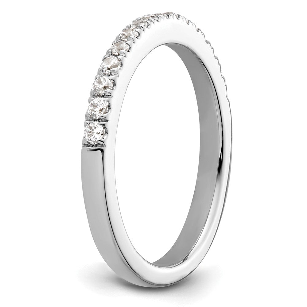 14K Weißgold Ehering mit natürlichen Diamanten