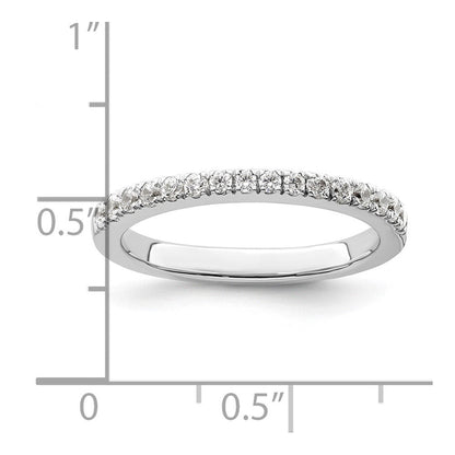14K Weißgold Ehering mit natürlichen Diamanten