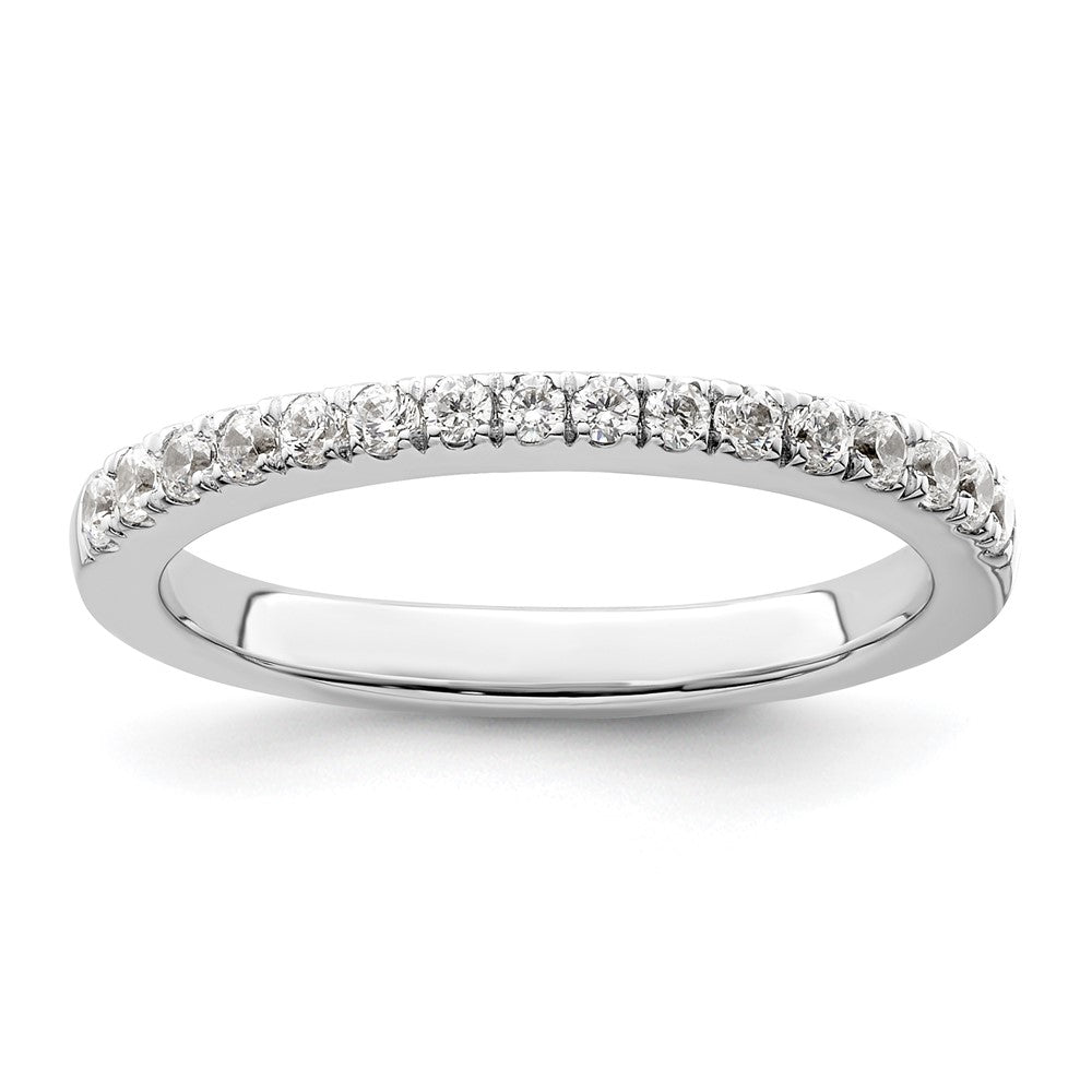 14K Weißgold Ehering mit natürlichen Diamanten