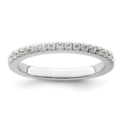 14K Weißgold Ehering mit natürlichen Diamanten