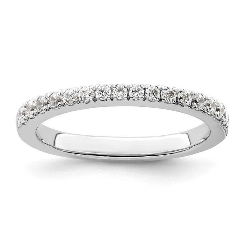 14K Weißgold Ehering mit natürlichen Diamanten