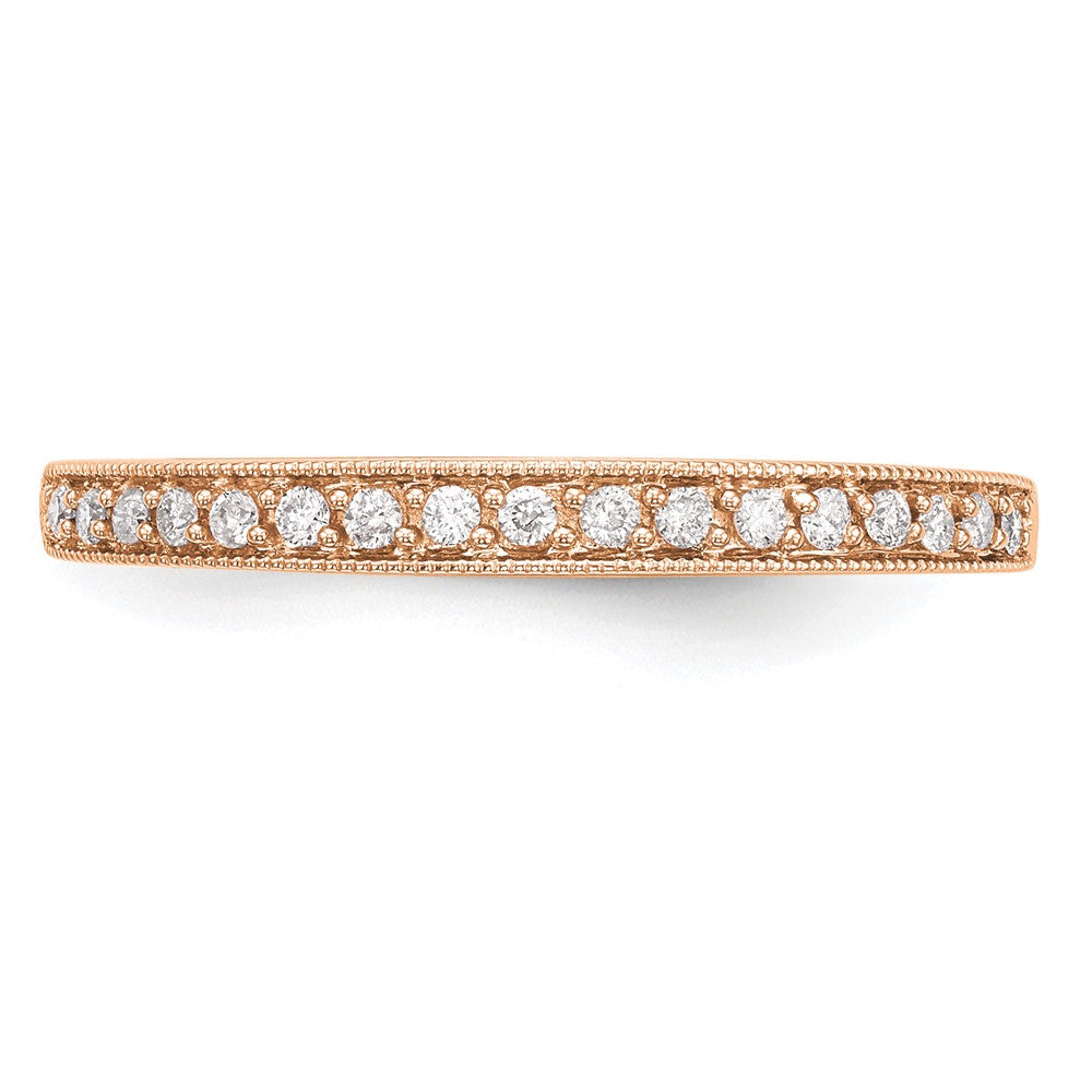14K Roségold Ehering mit 0,17 ct. Laborgezüchteten Diamanten VS/SI+ G+