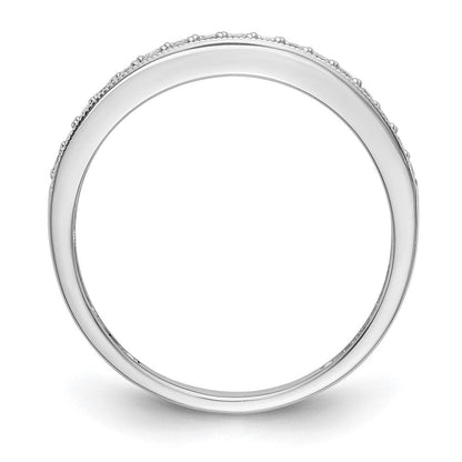 14K Weißgold Ehering mit 0,17 ct. im Labor gezüchteten Diamanten, VS/SI+ G+, komplett, Größe 8