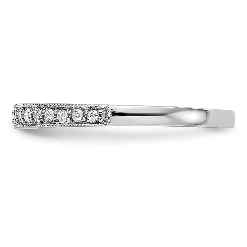 585 Weißgold Ehering mit natürlichen Diamanten, 0,17 ct Gesamtgewicht