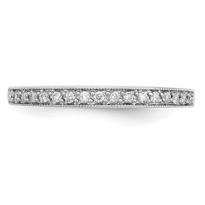 14K Weißgold Ehering mit 0,17 ct. im Labor gezüchteten Diamanten, VS/SI+ G+