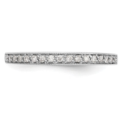 585 Weißgold Ehering mit natürlichen Diamanten, 0,17 ct Gesamtgewicht