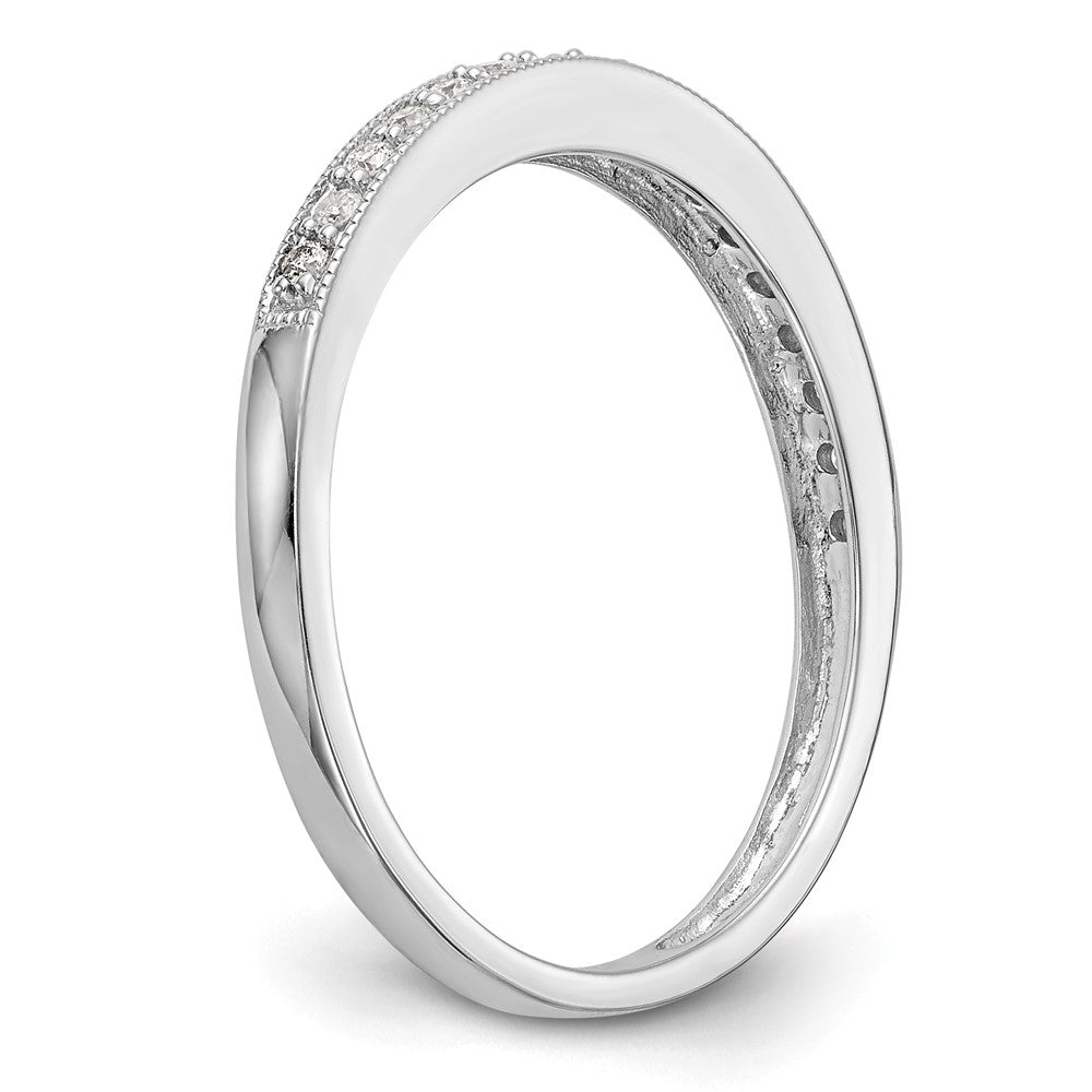 14K Weißgold Ring mit echten Diamanten