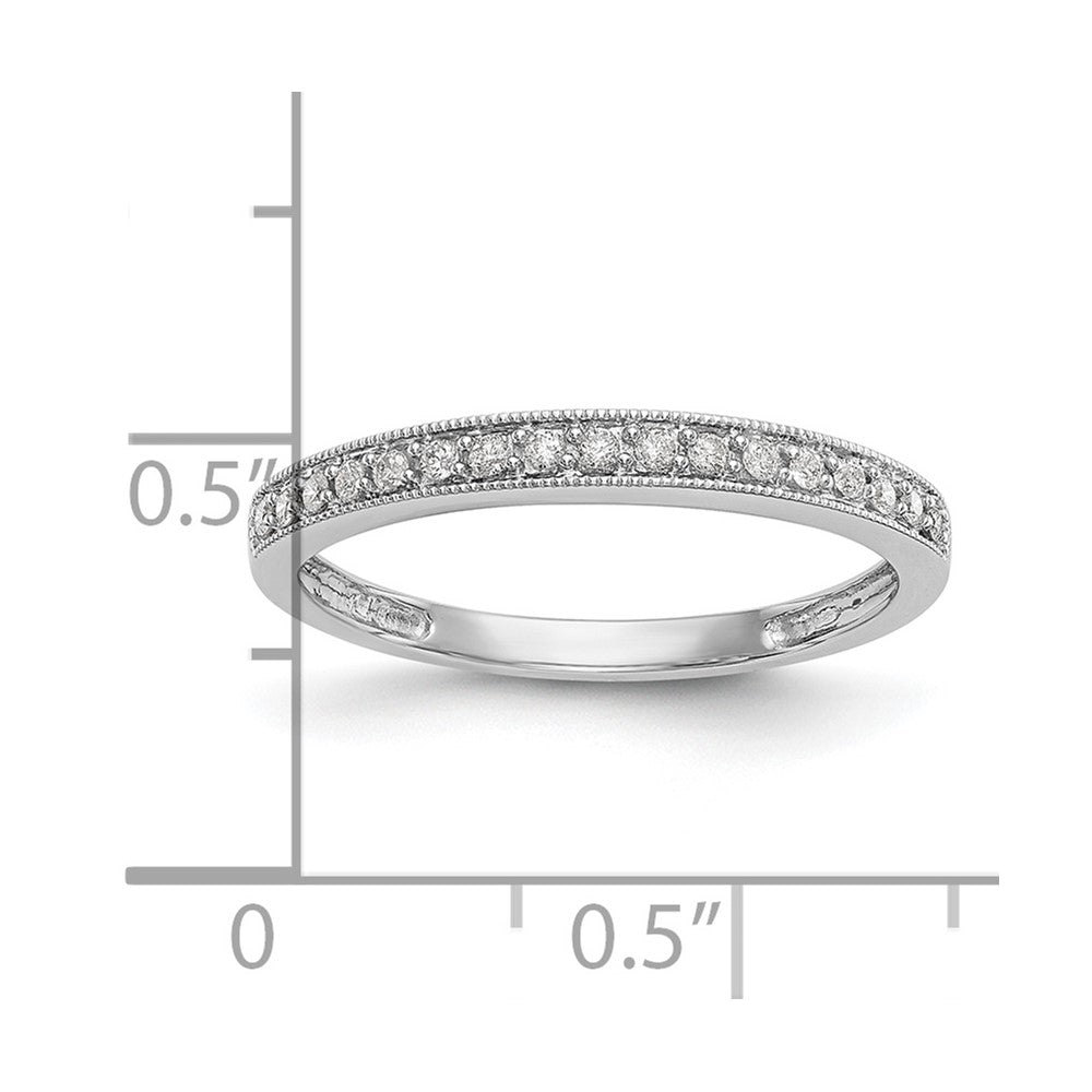 14K Weißgold Ring mit echten Diamanten